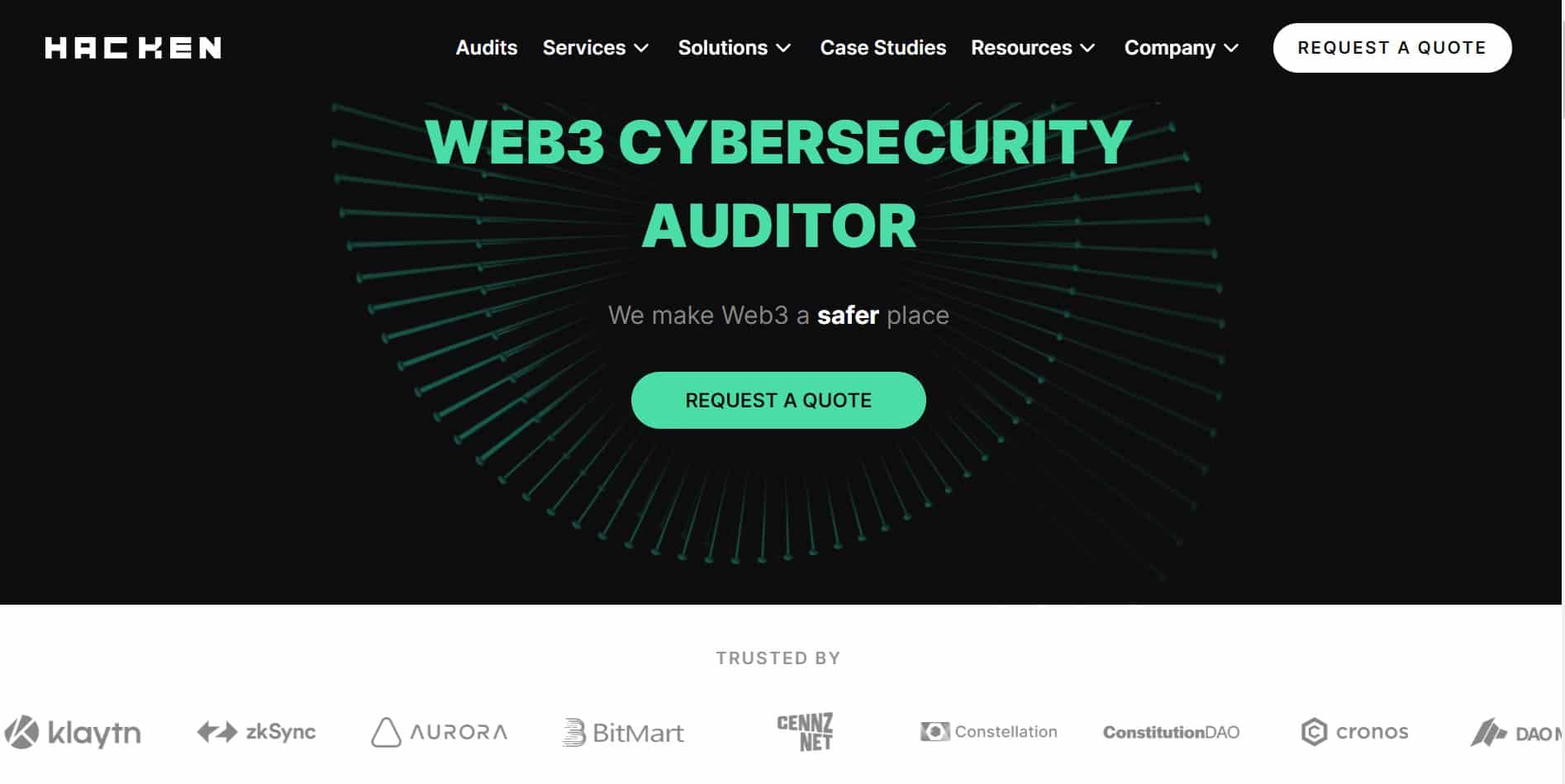 Hacken is a smart contract audit company