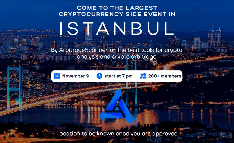 Crypto Side Events by ArbitrageScanner.io in Istanbul, November 9. Bangkok - December 9 | Web3 Side Events
