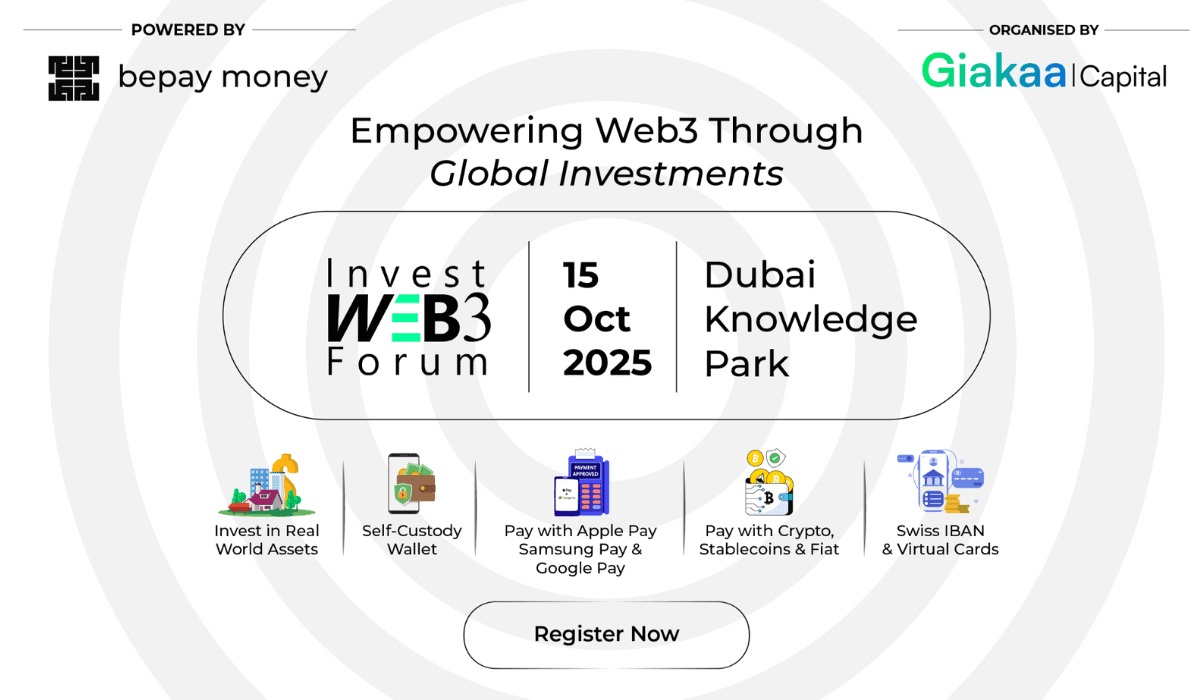 bepay money Powers Invest Web3 Forum's 3rd Edition in Dubai, Bringing $500B+ AUM Representatives and 80+ Investors