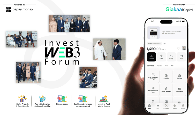 bepay money Powers Invest Web3 Forum 2025 in Dubai, Launches $1 Million Bitcoin Rewards and Merchant Settlement Innovations