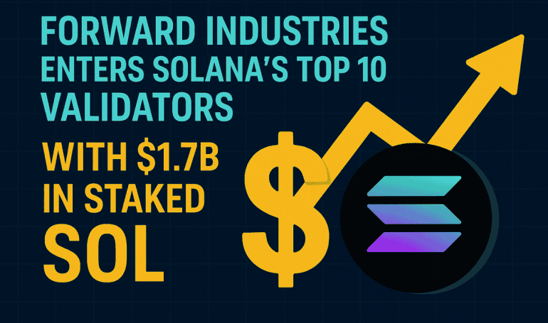 Forward Industries Enters Solana’s Top 10 Validators with $1.7B in Staked SOL