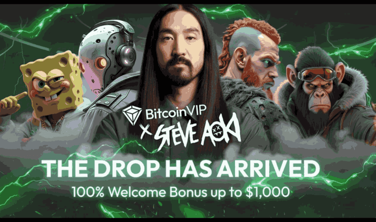 BitcoinVIP Takes Crypto Gaming Mainstream with Steve Aoki-backed Platform Upgrade and Entertainment Partnership